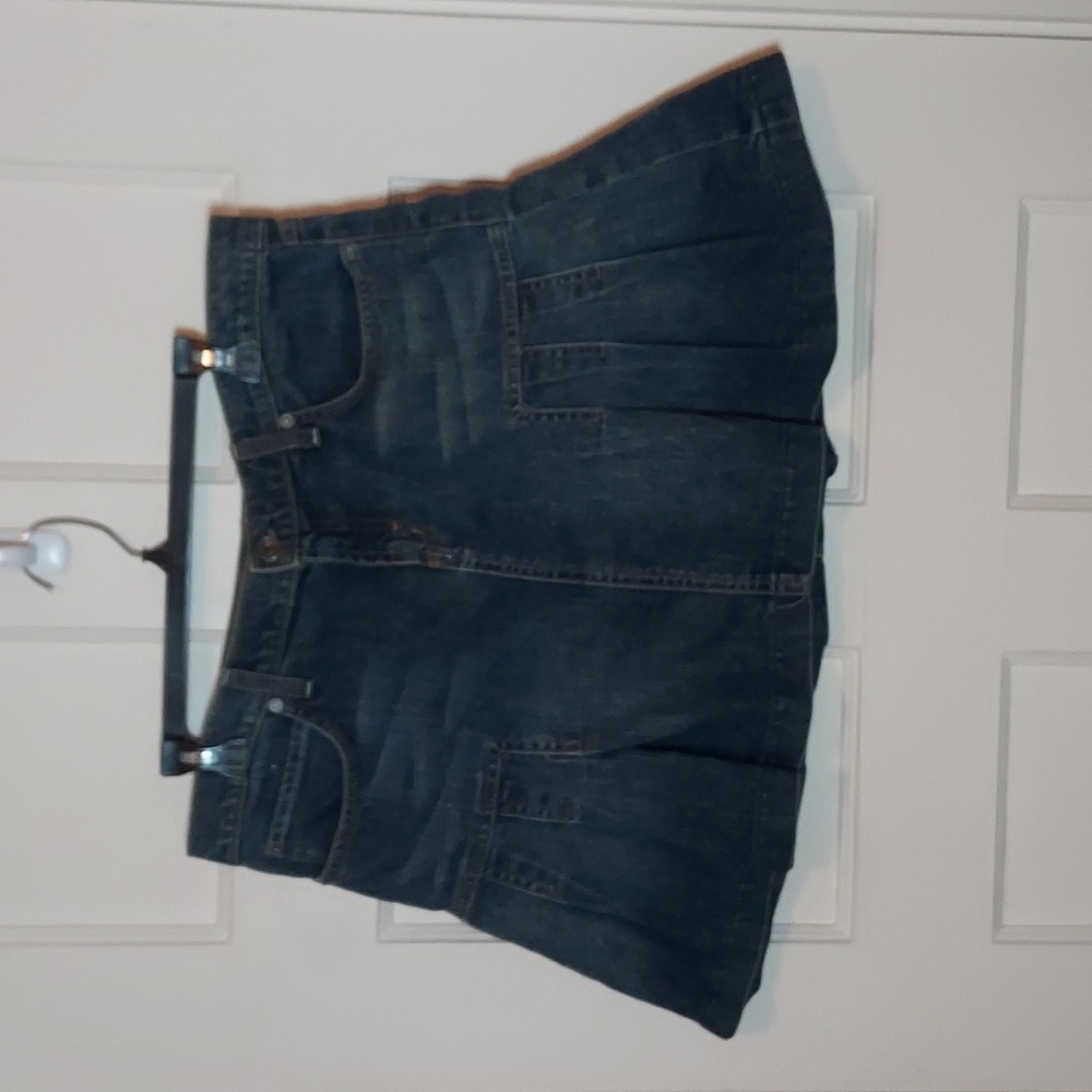 Juicy Couture Vintage Jeans Womens Y2K Pleated Mini Skirt Size 31